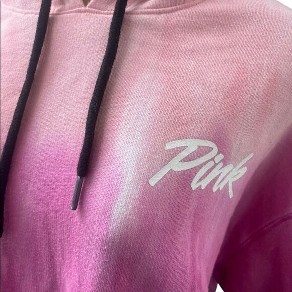 Dazzle VS Pink Cropped pullover Hoodie Tie Dye ombre - Picture 6 of 6